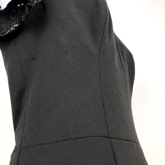DRESS THE POPULATION Sheath Dress Small Black Lace Yoke Short Sleeve NWOT - Picture 6 of 10